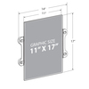 Azar Displays 11"W x 17"H Sign Frame W/ suction cups, PK2 106608